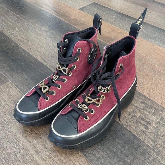CONVERSE RUN STAR Hike High Shoe Boot Deep Bordeaux US 9 - Picture 2 of 5